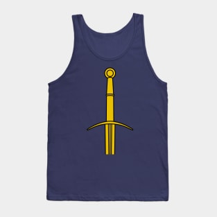 Hand and a Half Sword Garnish / Bastard Sword (Gold) Tank Top